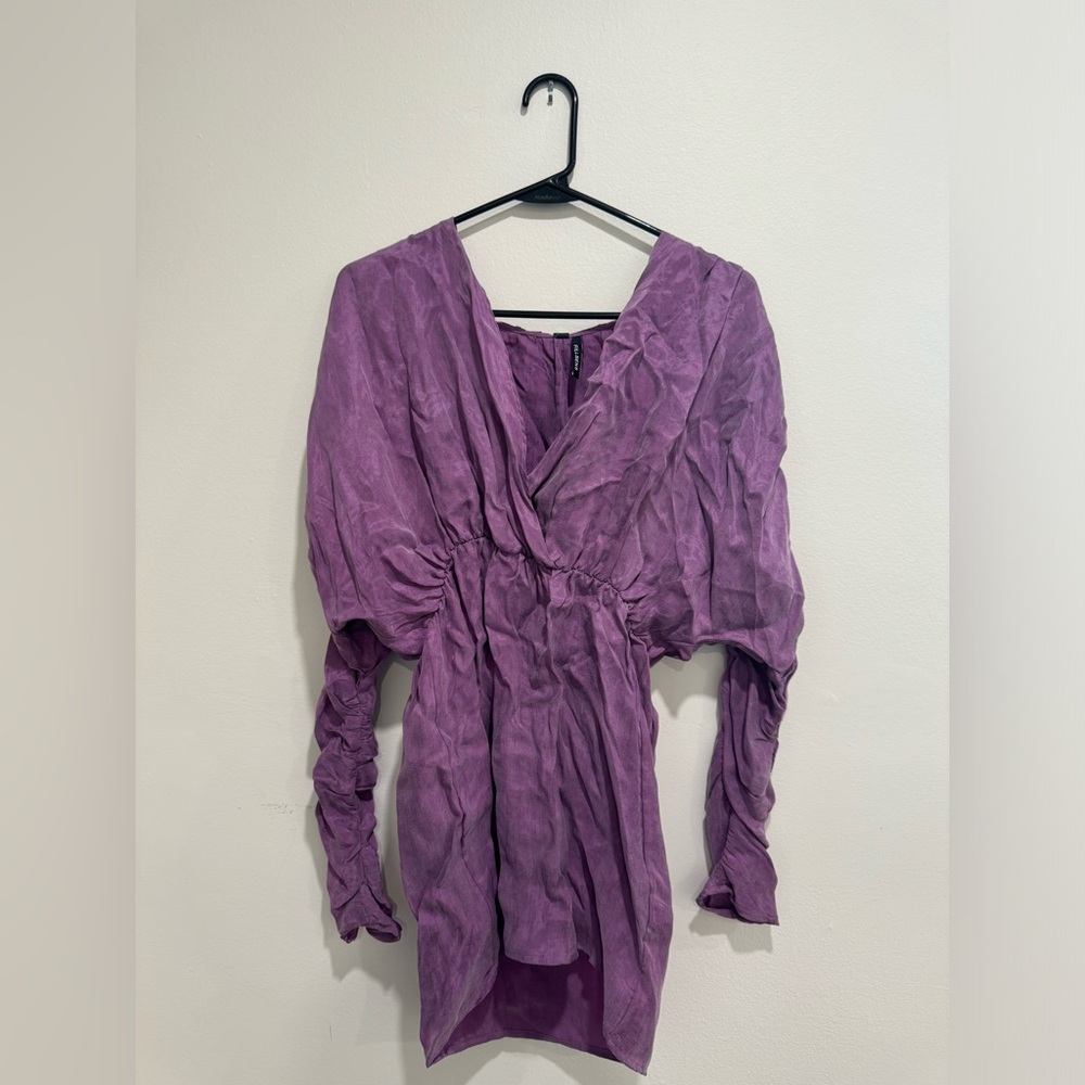 Zara purple dress size small, never worn, tags included